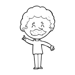 cartoon man with idea