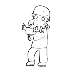 cartoon alien man