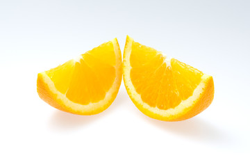 orange fruit slice isolated