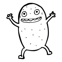 cartoon happy potato