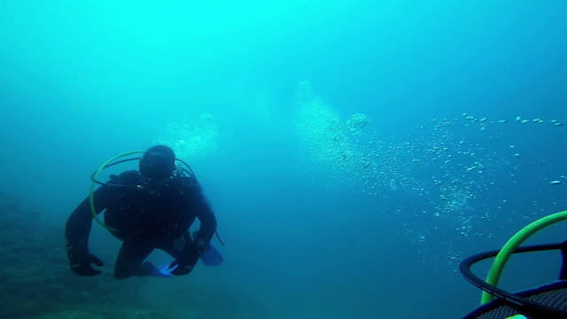 Scuba Diving in Slow Motion. 