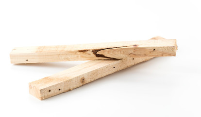 light brown wood on white background