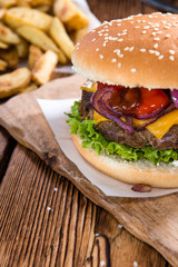 Big Burger with homemade French Fries