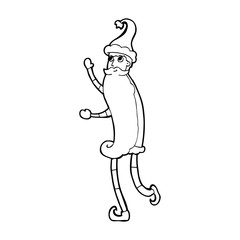 cartoon skinny santa