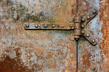 Rusty metal door details