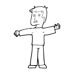 cartoon surprised man