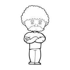 cartoon dad with folded arms