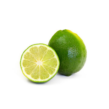 Limes cut and whole