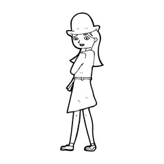 cartoon female spy