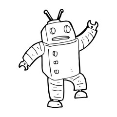 cartoon robot
