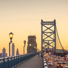 Fototapeta premium Philadelphia skyline at sunset