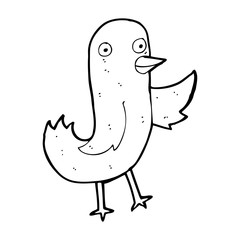 funny cartoon bird