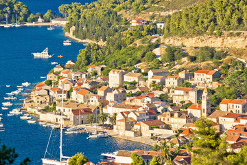 Obraz premium Town of Vis aerial view