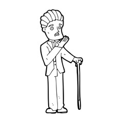 cartoon shocked gentleman