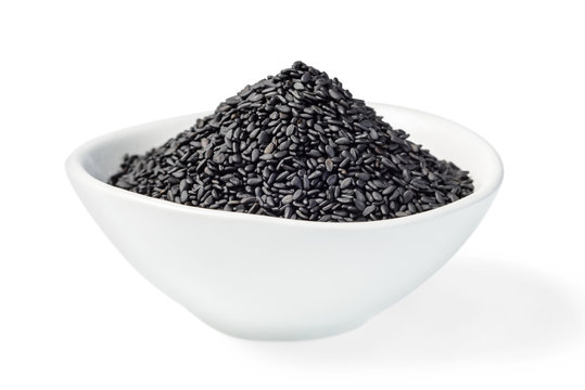 black sesame in the bowl, (large depth of field, taken with tilt shift lens)