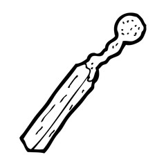 cartoon burnt match
