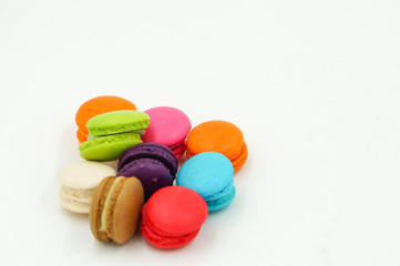 Fototapeta na wymiar Sweet and colourful french Macarons