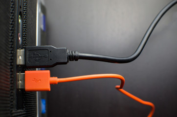 usb cable connected