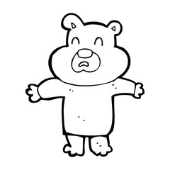 cartoon unhappy bear