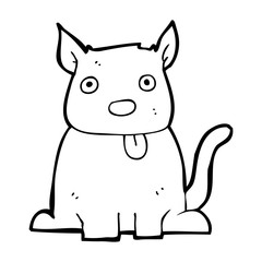 cartoon dog sticking out tongue