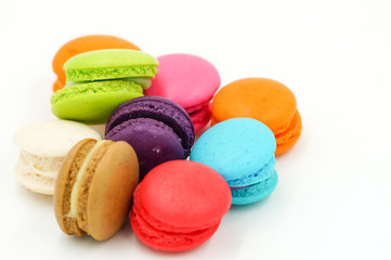 Sweet and colorful french Macarons