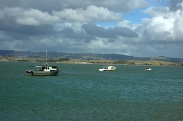 Obraz premium bay with fishing boats