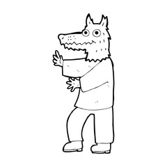 cartoon funny werewolf