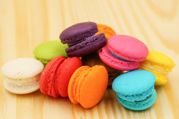 Sweet and colourful french Macarons