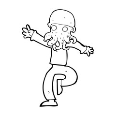cartoon alien monster man