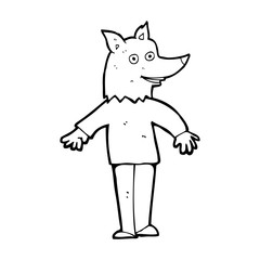 cartoon happy werewolf