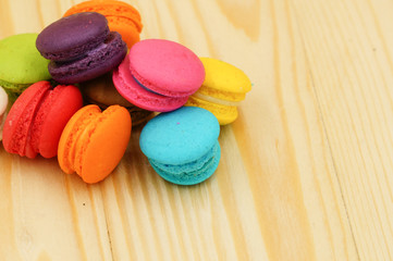 Sweet and colorful french Macarons