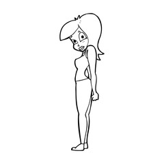 cartoon pretty woman