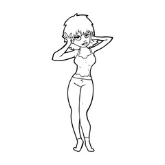cartoon pretty woman