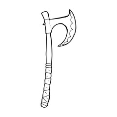 cartoon viking axe