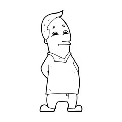 cartoon friendly man