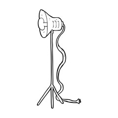 cartoon studio lamp shining