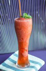 strawberry smoothie - soft focus with film filter