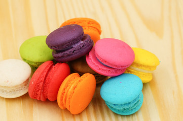 Sweet and colorful french Macarons