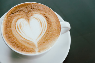 cup of coffee - soft focus with vintage film filter