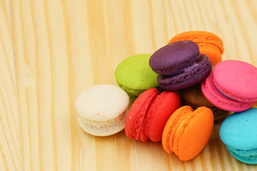 Sweet and colorful french Macarons