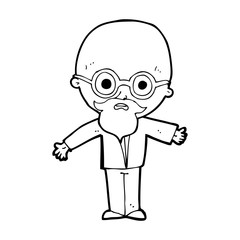 cartoon genius scientist