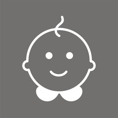 Icono bebé niño LINEAS negro