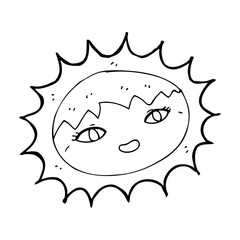 cartoon pretty sun