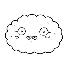 happy cartoon cloud
