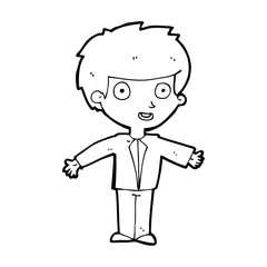 cartoon happy boy