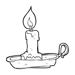 cartoon old candlestick