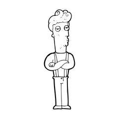 cartoon unimpressed man