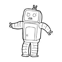 cartoon funny robot