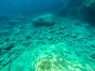 Naklejka na ściany i meble snorkerilng in the seas of Sicily