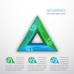 Colorful triangle infographics elements.Vector illustration